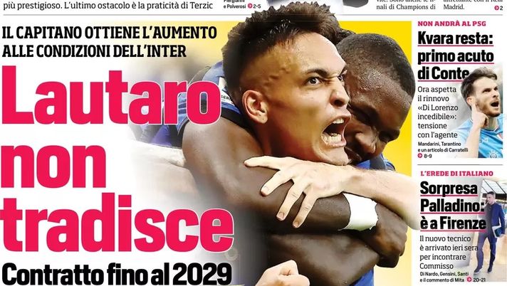 EDICOLA CDS – Lautaro non tradisce: aumento alle condizioni dell’Inter EDICOLA CDS – Lautaro non tradisce: aumento alle condizioni dell’Inter - immagine 1