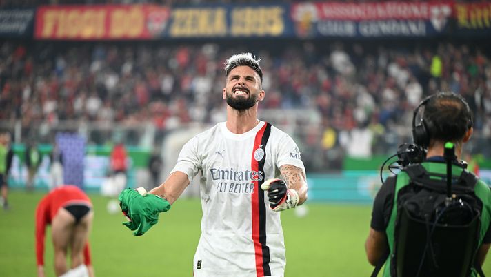 Olivier Giroud AC Milan Genoa-Milan 0-1 Serie A 2023-2024