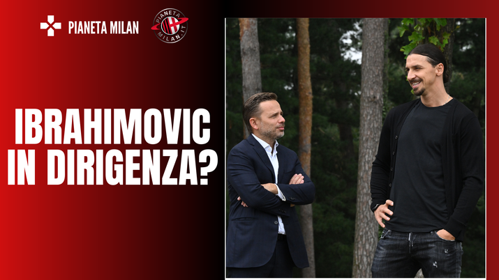 Zlatan Ibrahimovic e Giorgio Furlani, dirigente del Milan, qui a colloquio durante una visita a Milanello (getty images) Zlatan Ibrahimovic e Giorgio Furlani, dirigente del Milan