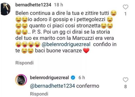 Flirt Marcuzzi-De Martino? Belen scatenata sui social: “Confermo”- immagine 2