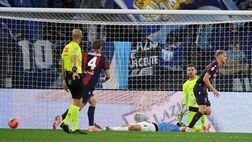 Odgaard riagguanta Isaksen, Lazio-Bologna è 1-1