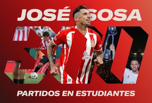 Contro il Defensa y Justicia, José Sosa ha toccato quota '300 presenze' con la maglia dell'Estudiantes