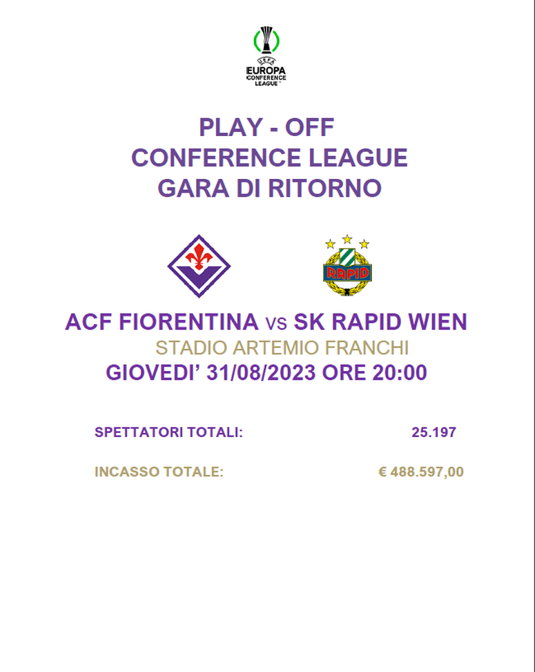 Fiorentina-Rapid, il dato sugli spettatori: il Franchi batte l’Allianz- immagine 2