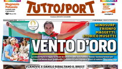 PRIMA PAGINA TUTTOSPORT OGGI: “Lampi di Juve, ma nubi in difesa col Brest”