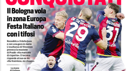 Il Bologna vince il derby dell’Appennino: le aperture dei giornali