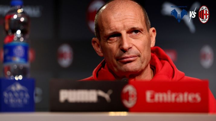Massimiliano Allegri allenatore AC Milan dichiarazioni post-partita 'DAZN' Verona-Milan 2025-2026