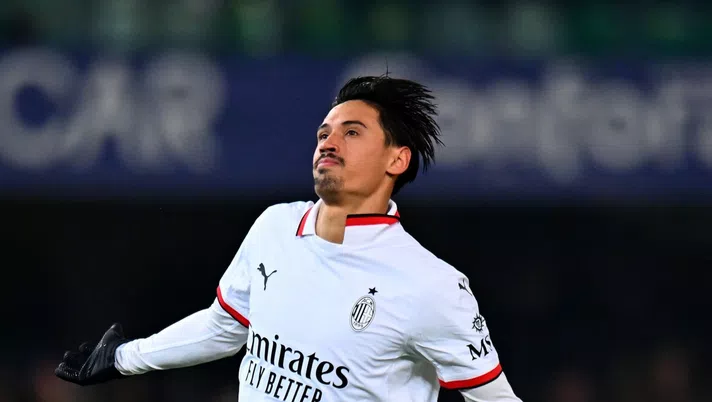 esultanza gol Tijjani Reijnders AC Milan Verona-Milan 0-1 Serie A 2024-2025