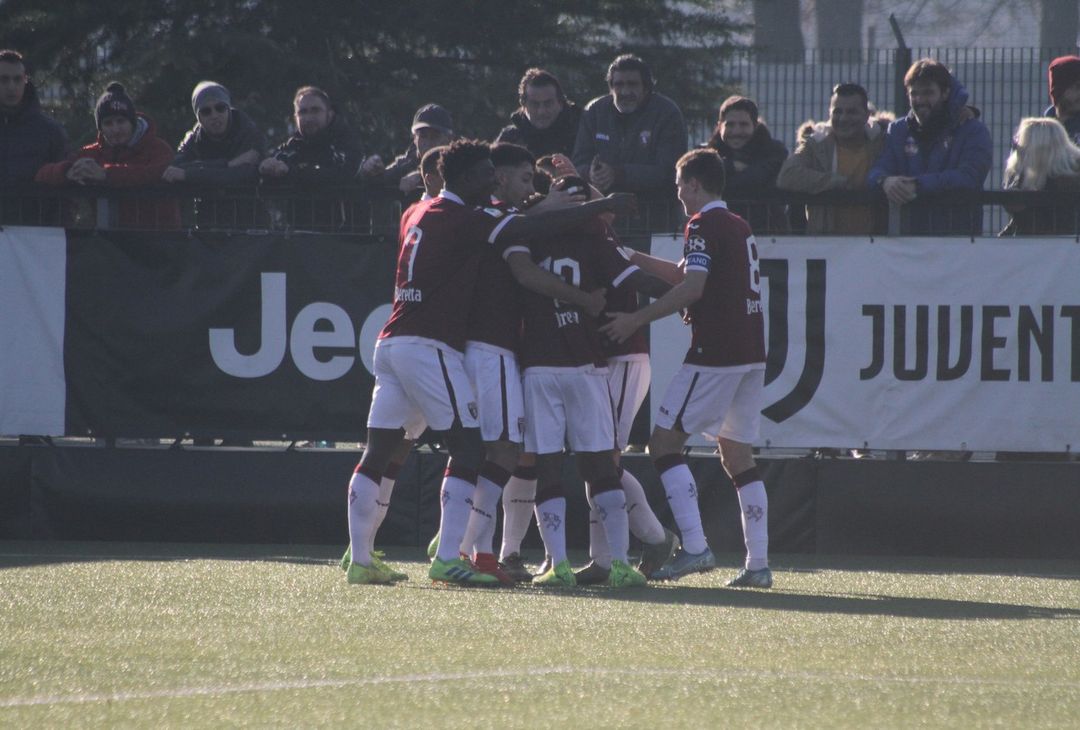 Esultanza Torino Primavera dopo il gol di Freddi Greco
