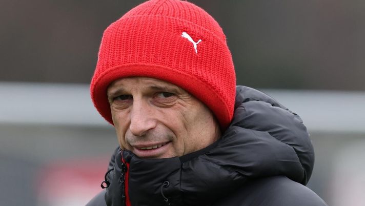 Massimiliano Allegri (allenatore AC Milan), qui durante una seduta di allenamento con i rossoneri a Milanello | Milan News (Getty Images) Bologna-Milan: data, orario e luogo della conferenza stampa di mister Allegri