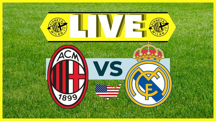 LIVE amichevole Milan-Real Madrid Soccer Champions Tour 2024 USA