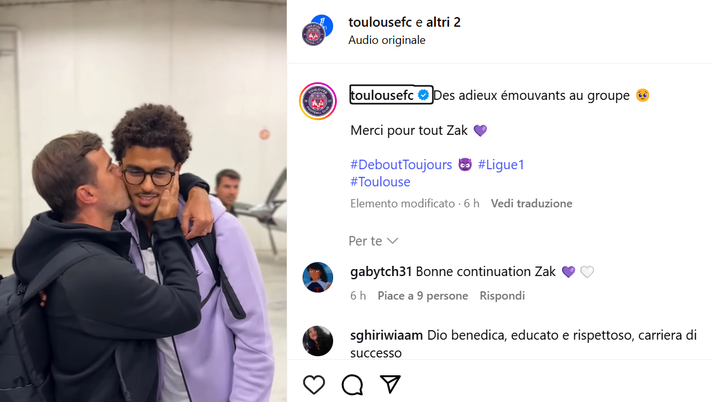 Aboukhlal, l’addio commuove Tolosa: “Grande giocatore e persona meravigliosa” - immagine 1