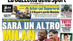 PRIMA PAGINA GAZZETTA DELLO SPORT OGGI: “Sarà un altro Milan”