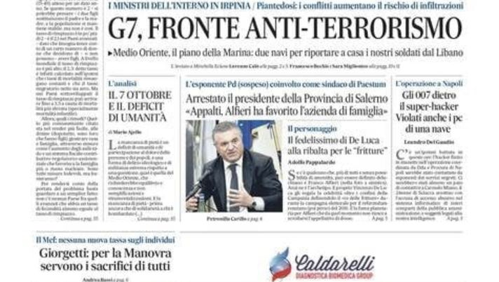 PRIMA PAGINA IL MATTINO OGGI: “Prove di fuga al Maradona” - immagine 1