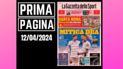Prima pagina Gazzetta dello Sport: canta Roma, Milan al buio