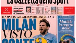 PRIMA PAGINA GAZZETTA DELLO SPORT: “Il Napoli spacca il Diavolo: in fuga a +7”