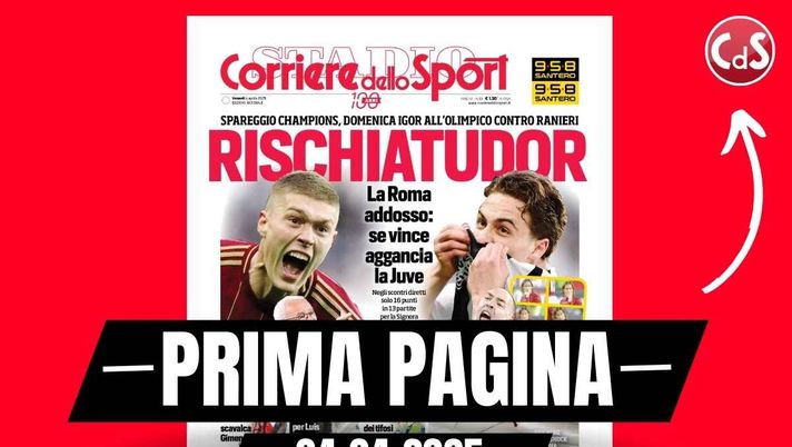 Prima pagina Corriere dello Sport: 'Milan, Abraham scavalca Giménez'