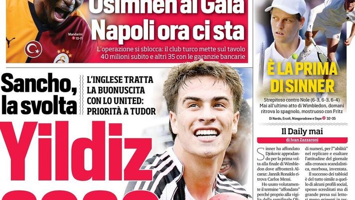 Il Napoli sui media: le prime pagine dei quotidiani di oggi- immagine 1