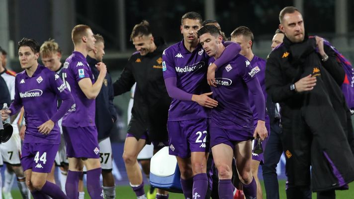 GERMOGLI PH: 28 FEBBRAIO 2025 FIRENZE STADIO ARTEMIO FRANCHI CAMPIONATO SERIE A FIORENTINA VS LECCE NELLA FOTO GOSENS FINE PARTITA Gosens Fiorentina Lecce