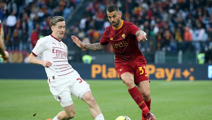Saelemaekers Spinazzola Roma-Milan 1-1 Serie A 2022-2023