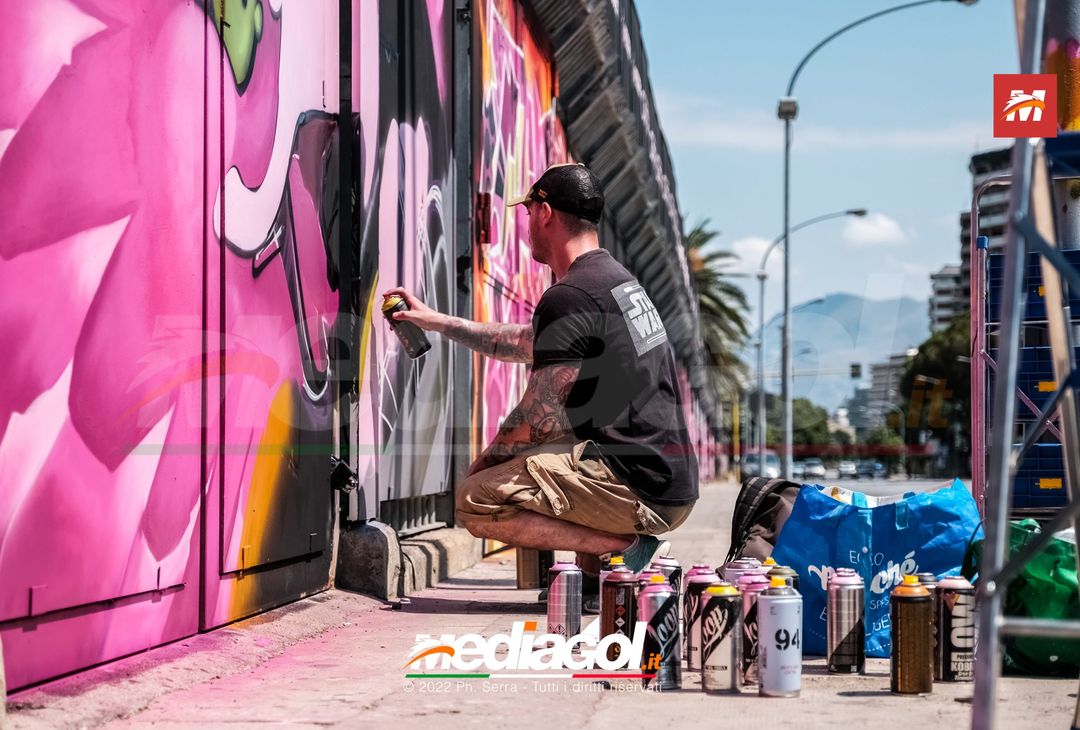 FOTO: I nuovi murales dello stadio ‘Renzo Barbera’ di Palermo (Gallery) - immagine 29