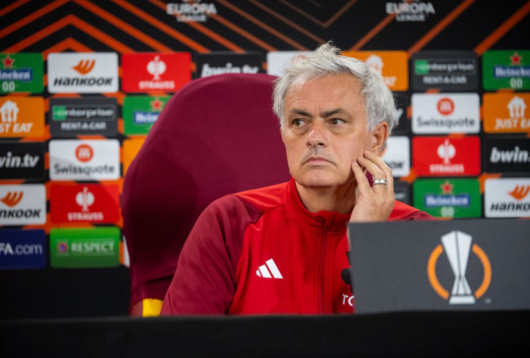 Roma-Sheriff, la conferenza stampa di Mourinho e Aouar – FOTO GALLERY - immagine 3