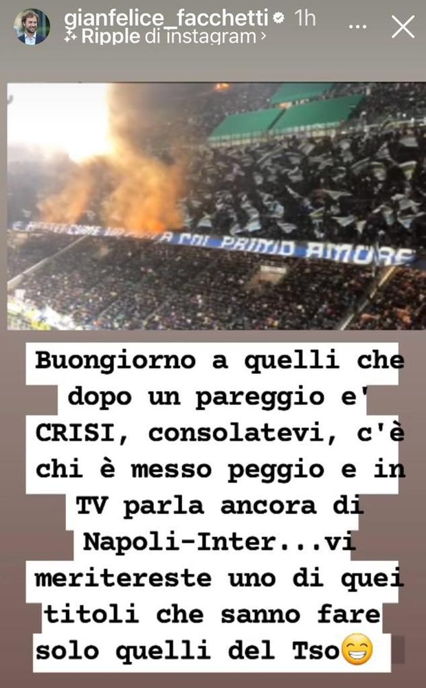 Inter, Facchetti: “Dopo un pareggio è crisi? Vi meritereste uno di quei titoli che…”- immagine 3