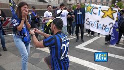 Proposta di matrimonio alla festa Scudetto dell’Inter | VIDEO