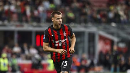 MILAN, ITALY - MAY 24: Francesco Camarda of AC Milan looks on during the Serie A match between AC Milan and Monza at Stadio Giuseppe Meazza on May 24, 2025 in Milan, Italy. (Photo by Giuseppe Cottini/AC Milan via Getty Images) Camarda Milan