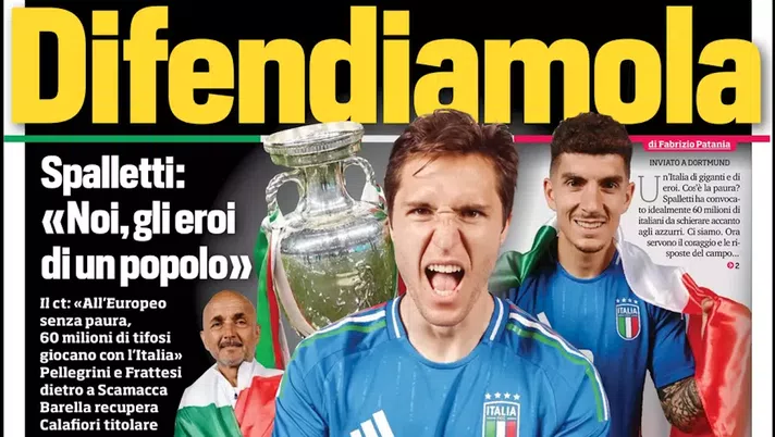 EDICOLA CDS / Italia, difendiamola. Pellegrini e Frattesi dietro a Scamacca. Barella recupera - immagine 1