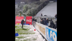 Bruxelles, litigano e si divertono: Union SG e Cercle Bruges, meglio le palle di neve che le risse…