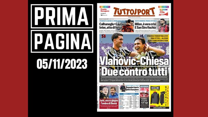 Prima pagina Tuttosport: 'Vlahovic-Chiesa contro tutti'