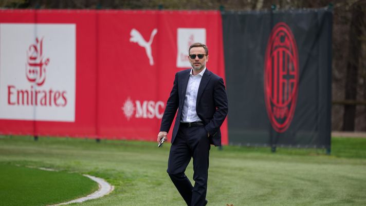 CAIRATE, ITALY - MARCH 26: Giorgio Furlani Chief Executive Officer of AC Milan attends AC Milan Training Session at Milanello on March 26, 2025 in Cairate, Italy. (Photo by Sara Cavallini/AC Milan via Getty Images)  Milan milioni