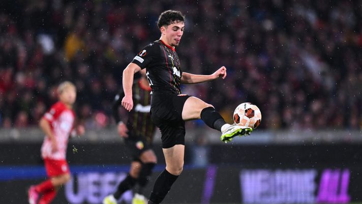 FREIBURG IM BREISGAU, GERMANY - FEBRUARY 22: Neil El Aynaoui of RC Lens controls the ball during the UEFA Europa League 2023/24 knockout round play-offs second leg match between Sport-Club Freiburg and RC Lens at Europa-Park Stadion on February 22, 2024 in Freiburg im Breisgau, Germany. (Photo by Oliver Hardt/Getty Images) El Ayaouni