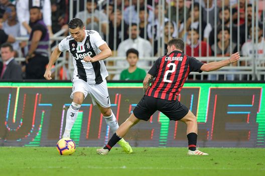 Cristiano Ronaldo e Calabria nel gennaio 2019 (Foto di Daniele Badolato - Juventus FC/Juventus FC via Getty Images) Juventus-Milan