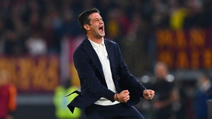 ROME, ITALY - OCTOBER 18: Head coach of FC Internazionale Cristian Chivu reacts during the Serie A match between AS Roma and FC Internazionale at Olimpico Stadium on October 18, 2025 in Rome, Italy. (Photo by Mattia Pistoia - Inter/Inter via Getty Images) Chivu: “Vi spiego il cambio di Lautaro, non era al 100%! Bonny, Akanji e Pio quando è entrato…” - immagine 1