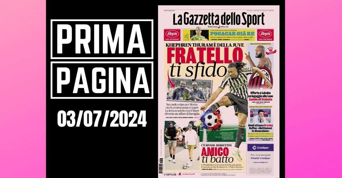 Prima pagina Gazzetta dello Sport: “Milan, per Lukaku ingaggio alla Leao”