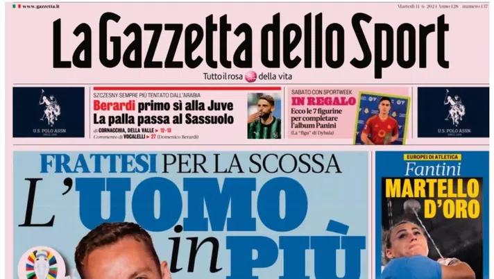 PRIMA PAGINA GAZZETTA DELLO SPORT OGGI: “Inzaghi al rinnovo, ci metto la firma”