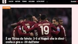 Gazzetta, Napoli crolla a Torino e gira a -20 dall’Inter