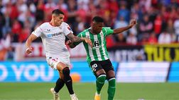 Siviglia, ultimi minuti del derby: la provocazione di Lamela e la rabbia di Johnny Cardoso