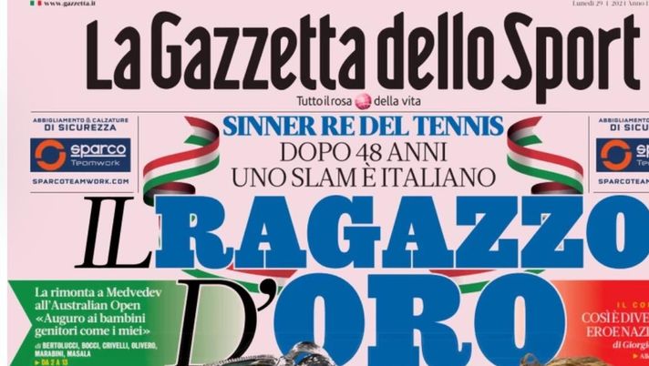 prima pagina gazzetta dello sport oggi