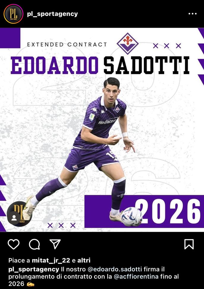 Sadotti, il classe 2006 rinnova per altri 3 anni con la Fiorentina- immagine 2