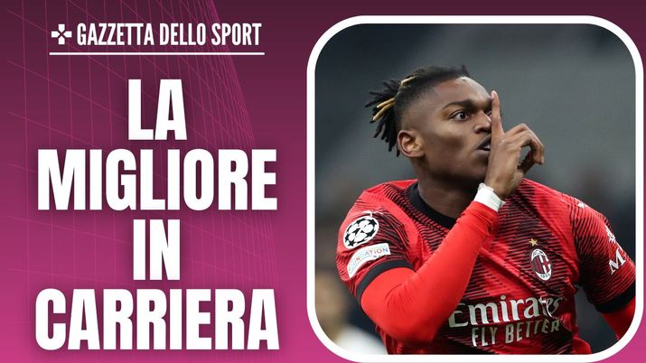 esultanza Rafael Leao AC Milan Milan-PSG 2-1 Champions League 2023-2024