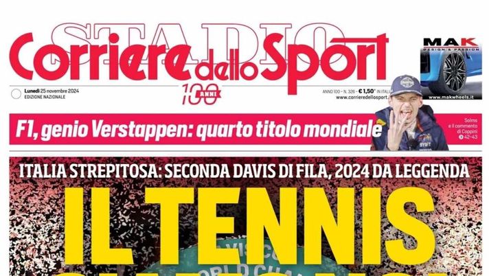 prima pagina corriere dello sport oggi