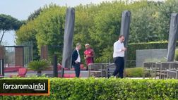 Trigoria, colloquio tra Massara e Wesley prima della rifinitura