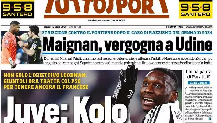 prima pagina tuttosport oggi