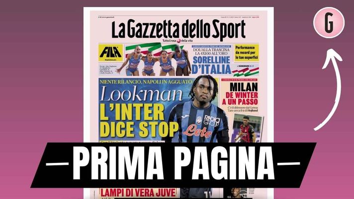 Prima pagina Gazzetta dello Sport: 'Milan, De Winter a un passo'