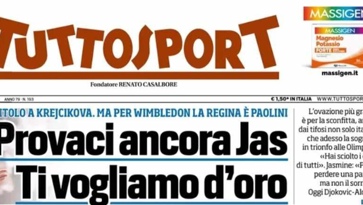 PRIMA PAGINA TUTTOSPORT OGGI: “Thiago raddoppia la Juve. Finale da artisti: di strada” PRIMA PAGINA TUTTOSPORT OGGI: “Thiago raddoppia la Juve. Finale da artisti: di strada” - immagine 1