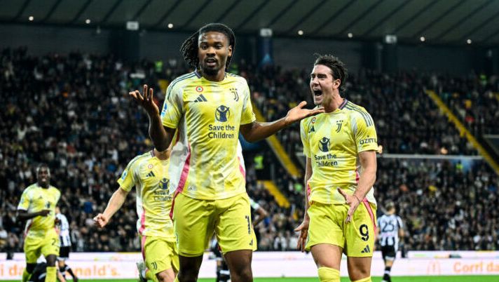 UDINE, ITALY - NOVEMBER 2: Khephren Thuram of Juventus celebrates 0-1 goal during the Serie A match between Udinese and Juventus at Stadio Friuli on November 2, 2024 in Udine, Italy. (Photo by Daniele Badolato - Juventus FC/Juventus FC via Getty Images) K. Thuram: “Esultanza come Pogba, il mio preferito! Sono contento di essere alla Juve” - immagine 1