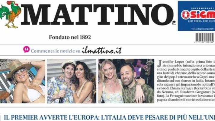 PRIMA PAGINA IL MATTINO OGGI: “Brivido Italia. Battuta l’Albania, Donnarumma decisivo” - immagine 1