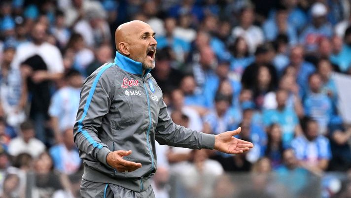 NAPLES, ITALY - JUNE 04: Luciano Spalletti, Head Coach of SSC Napoli, reacts during the Serie A match between SSC Napoli and UC Sampdoria at Stadio Diego Armando Maradona on June 04, 2023 in Naples, Italy. (Photo by Francesco Pecoraro/Getty Images) Spalletti
